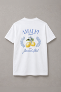 DSTRKT Amalfi Lemon unisex basic beyaz tişört