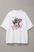 DSTRKT Not Today Cupid unisex oversize beyaz tişört