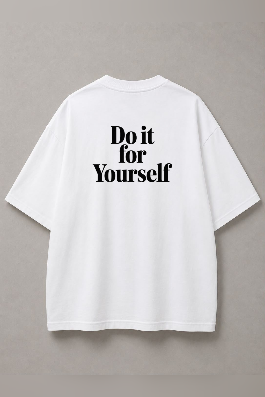 DSTRKT Do It For Yourself unisex oversize beyaz tişört