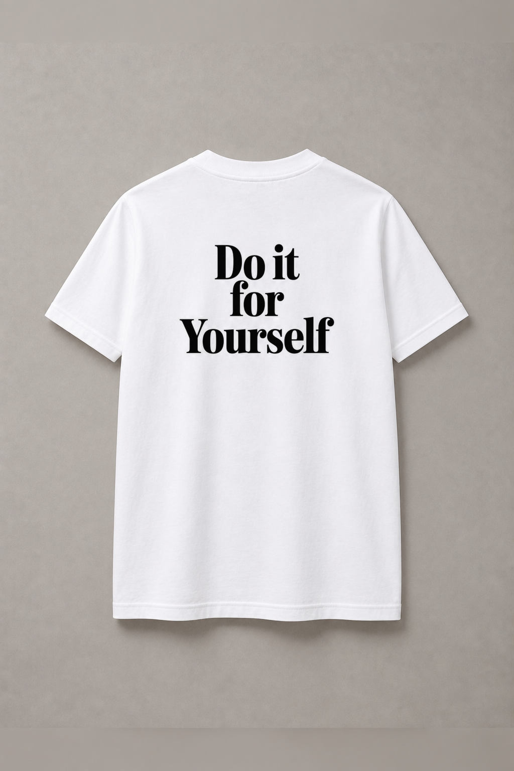 DSTRKT Do It for Yourself unisex basic beyaz tişört