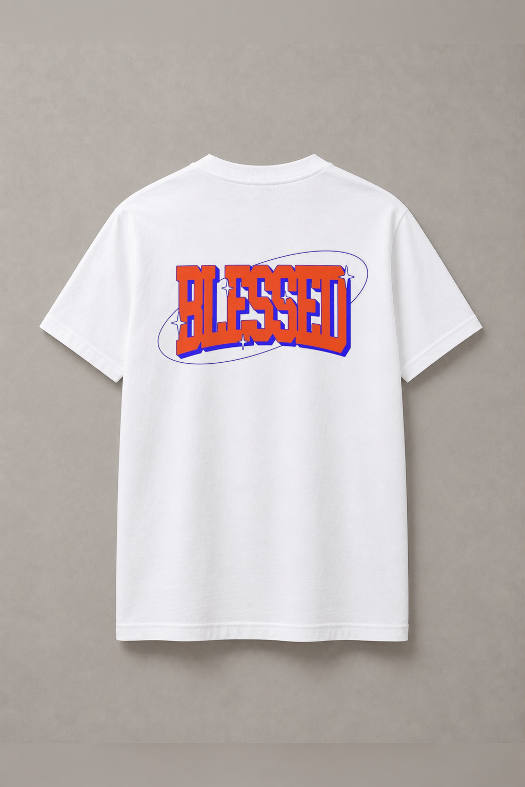 DSTRKT Blessed unisex basic beyaz tişört