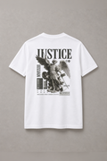 DSTRKT Justice Angel unisex basic beyaz tişört