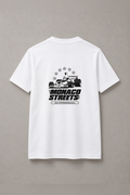 DSTRKT Monaco Streets unisex basic beyaz tişört