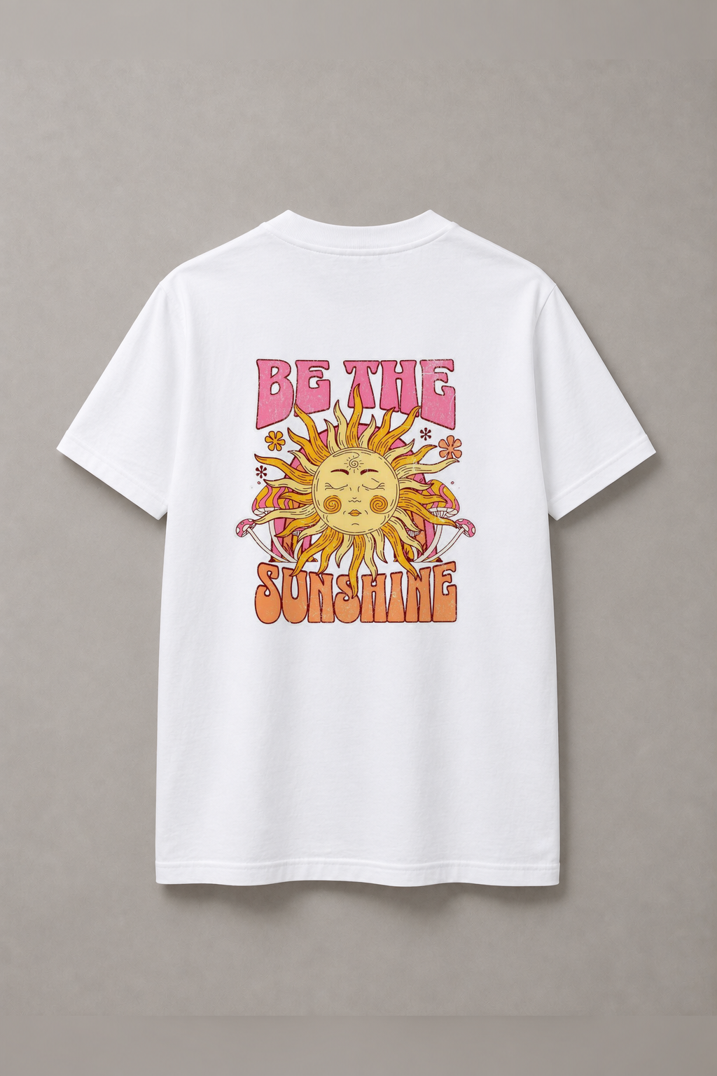 DSTRKT Be the Sunshine unisex basic beyaz tişört