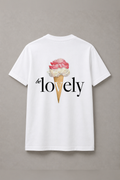 DSTRKT Be Lovely Ice Cream unisex basic beyaz tişört
