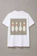 DSTRKT Bowling Goose unisex basic beyaz tişört