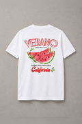 DSTRKT Verano Watermelon unisex basic beyaz tişört