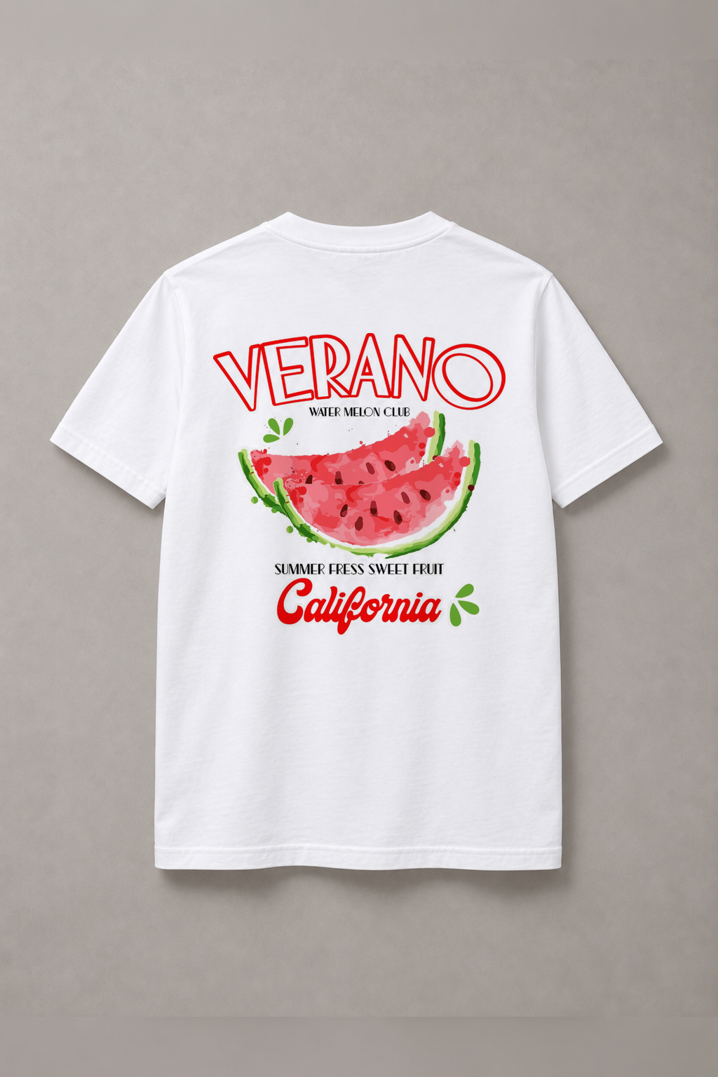 DSTRKT Verano Watermelon unisex basic beyaz tişört