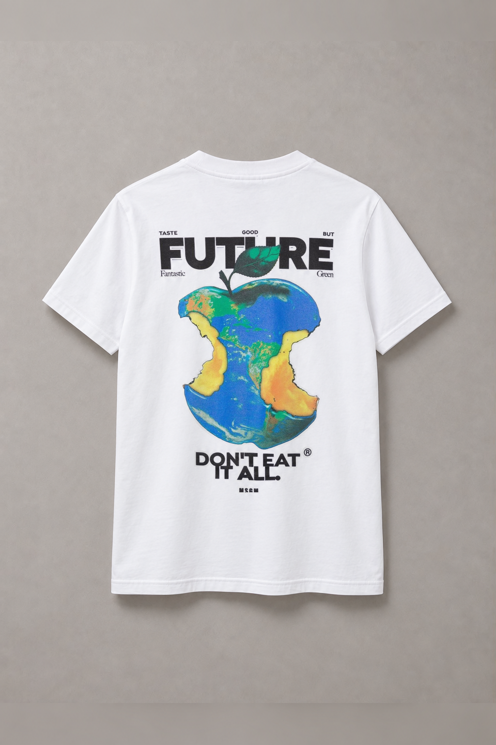 DSTRKT Future Apple unisex basic beyaz tişört