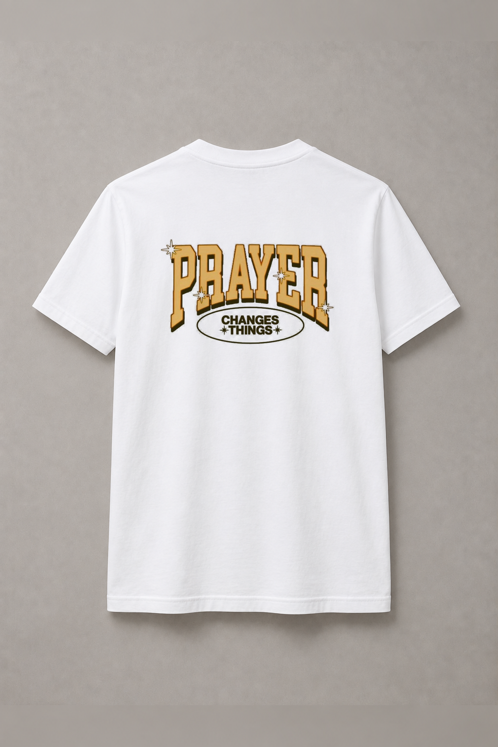 DSTRKT Prayer Changes Things unisex basic beyaz tişört