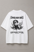 DSTRKT Dream Big Dare To Fail Unisex Oversize Tişört