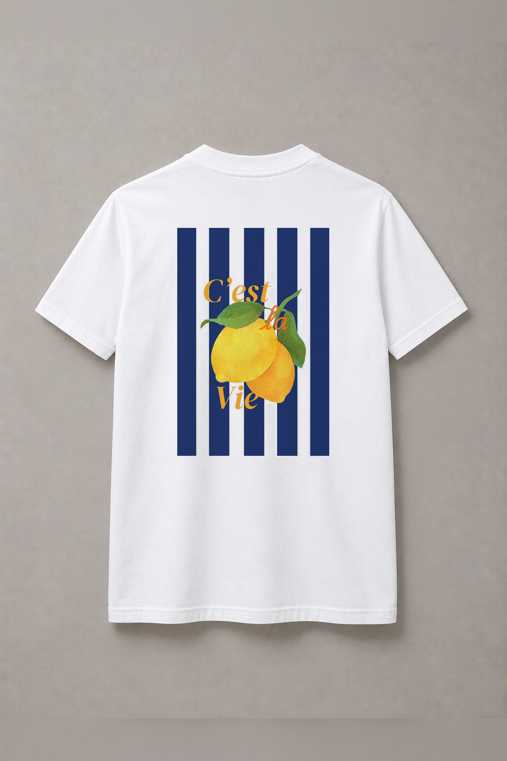 DSTRKT C’est La Vie Lemons unisex basic beyaz tişört