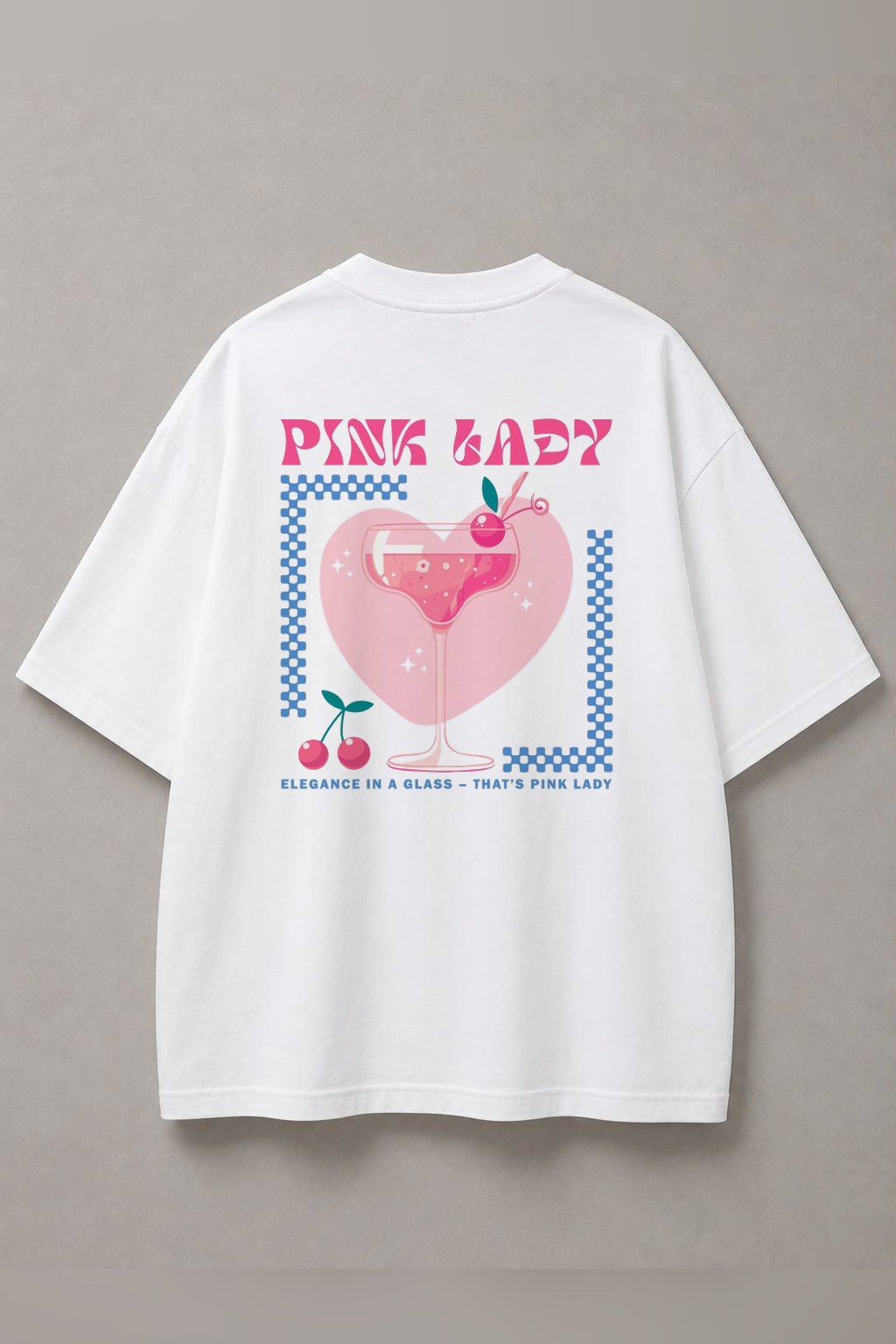 DSTRKT Pink Lady Cocktail Unisex Oversize Tişört