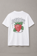 DSTRKT Strawberry Berry unisex basic beyaz tişört