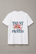 DSTRKT Trust the Process unisex basic beyaz tişört