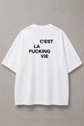 DSTRKT C’est La Fucking Vie Compact Unisex Oversize Tişört