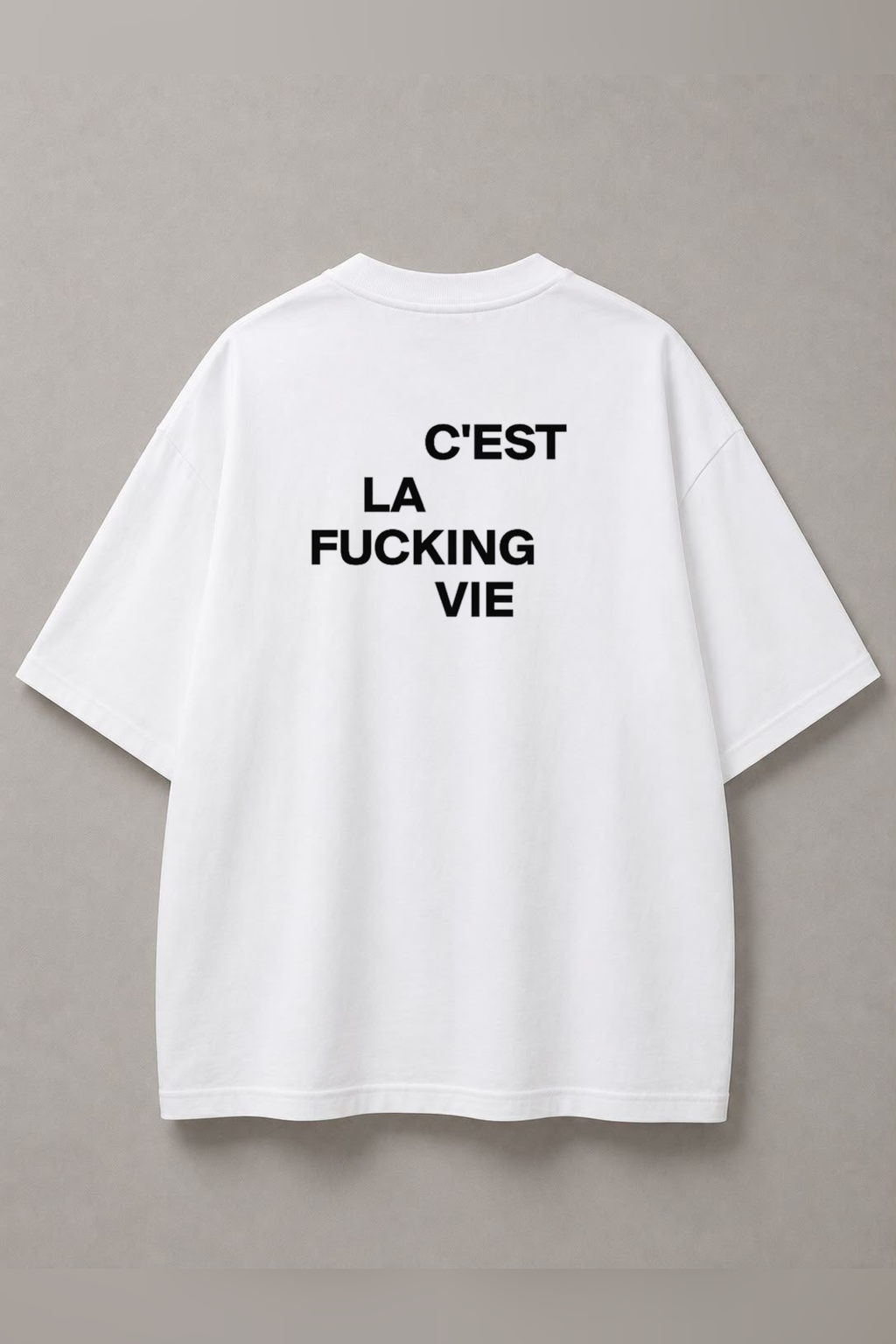 DSTRKT C’est La Fucking Vie Compact Unisex Oversize Tişört