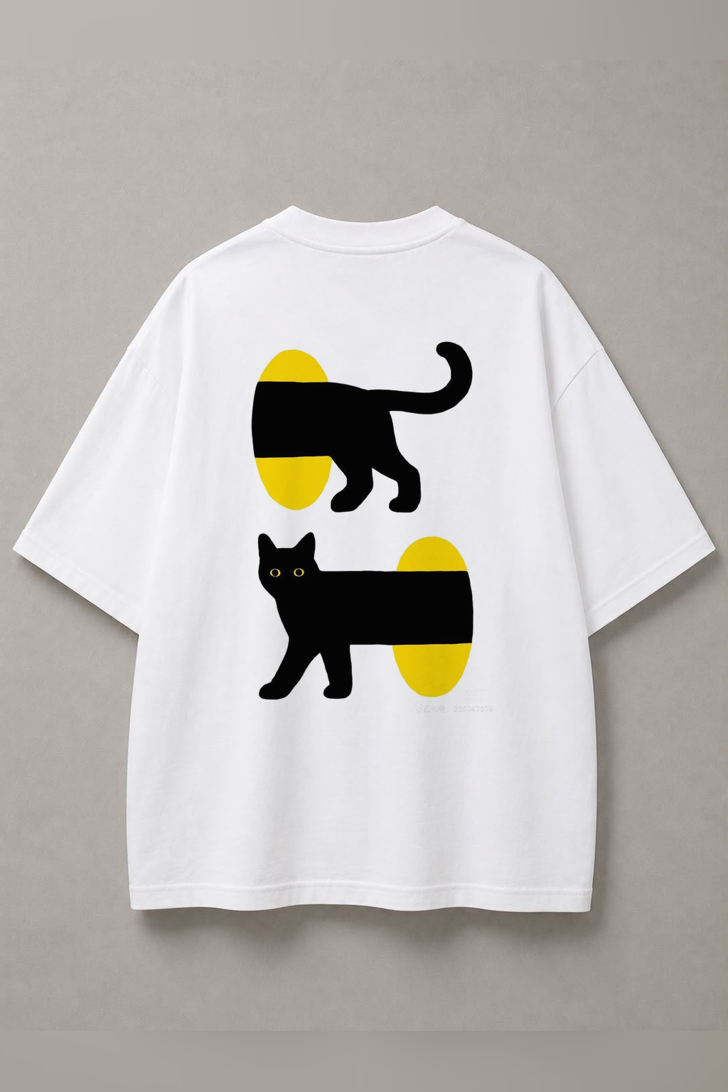 DSTRKT Black Cats Yellow Sun Unisex Oversize Tişört