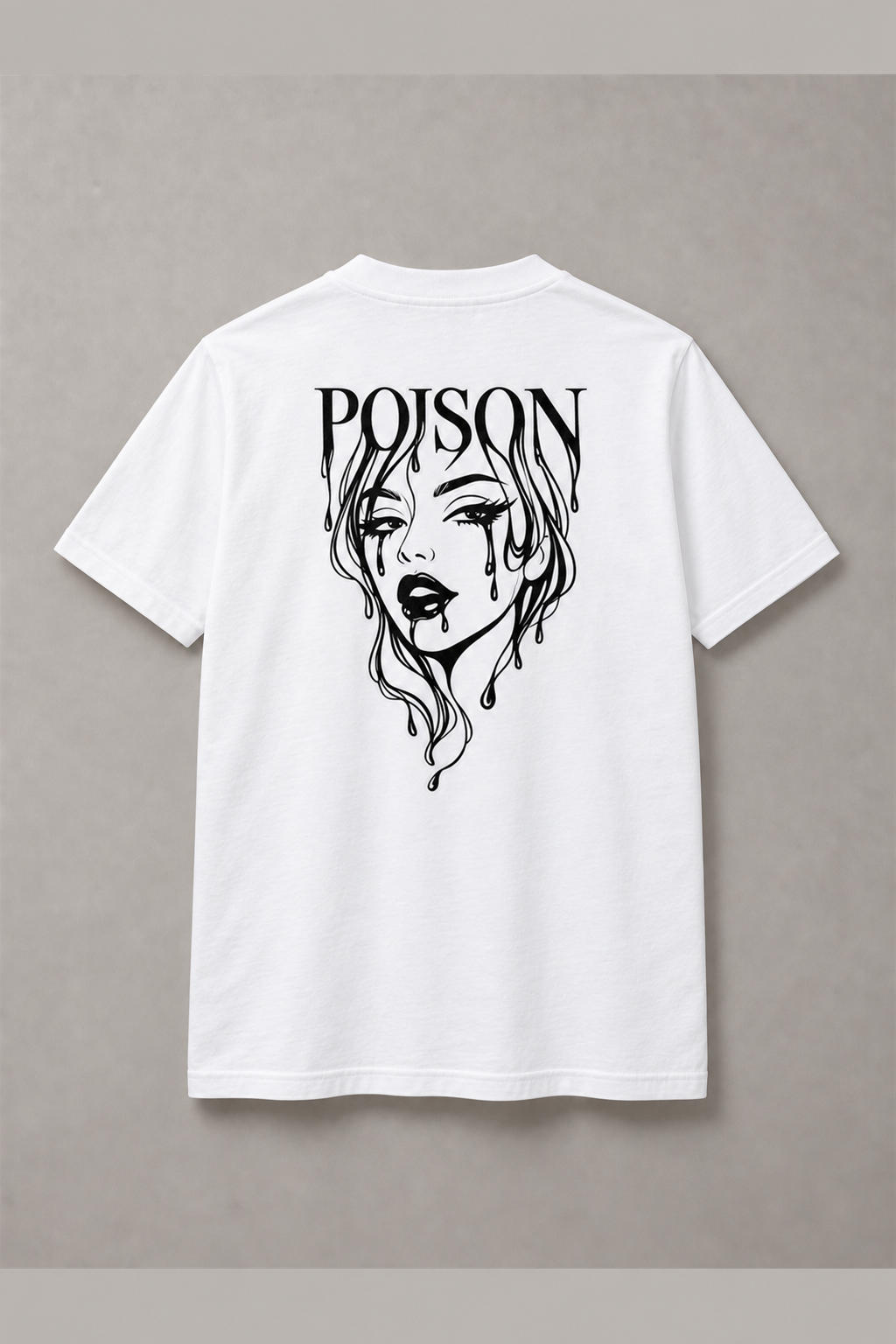 DSTRKT Poison Woman Line Art unisex basic beyaz tişört