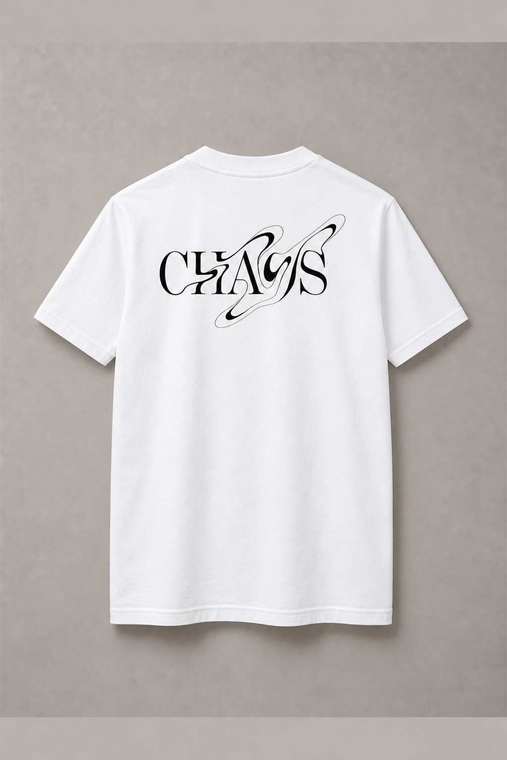 DSTRKT Chaos Script unisex basic beyaz tişört