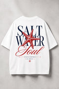 DSTRKT Salt Water Soul Unisex Oversize Beyaz Tişört