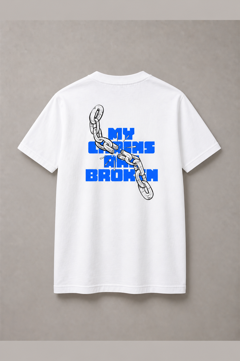 DSTRKT My Heart Is Broken unisex basic beyaz tişört