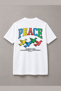 DSTRKT Peace Doves unisex basic beyaz tişört