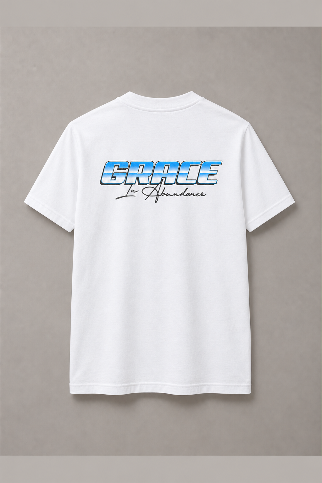 DSTRKT Grace in Abundance unisex basic beyaz tişört
