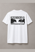 DSTRKT This Is Misery unisex basic beyaz tişört