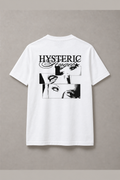 DSTRKT Hysteric Collage unisex basic beyaz tişört