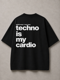 DSTRKT Techno Is My Cardio Unisex Oversize Tişört