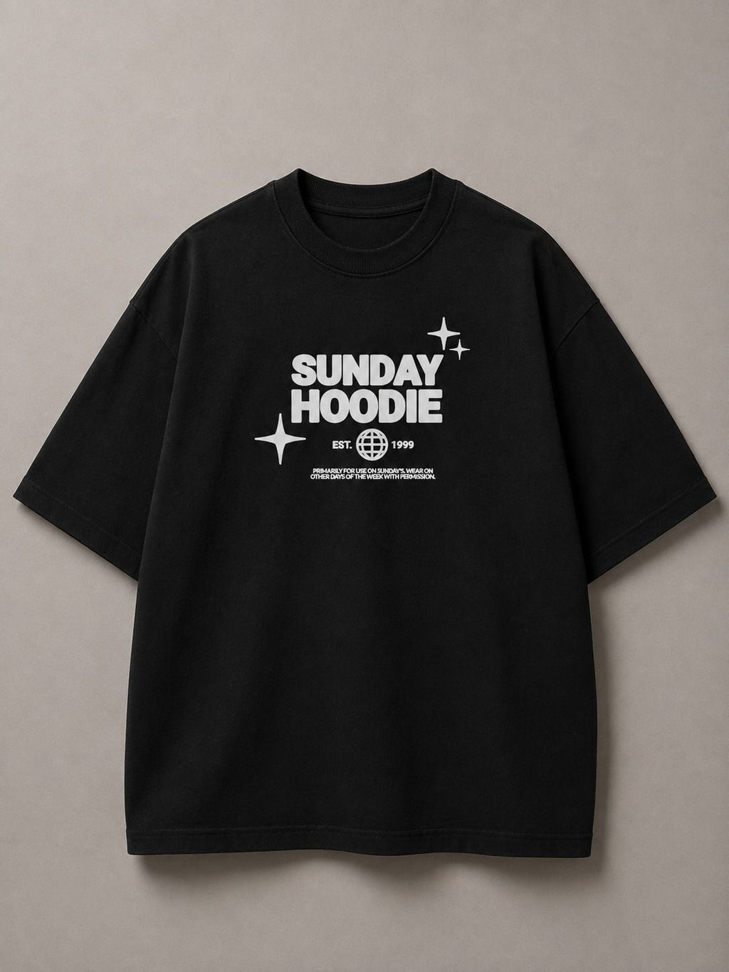 DSTRKT Sunday Hoodie Graphic Oversize T-Shirt