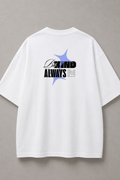 DSTRKT Be Kind Always unisex oversize beyaz tişört