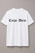 DSTRKT Carpe Diem unisex basic beyaz tişört