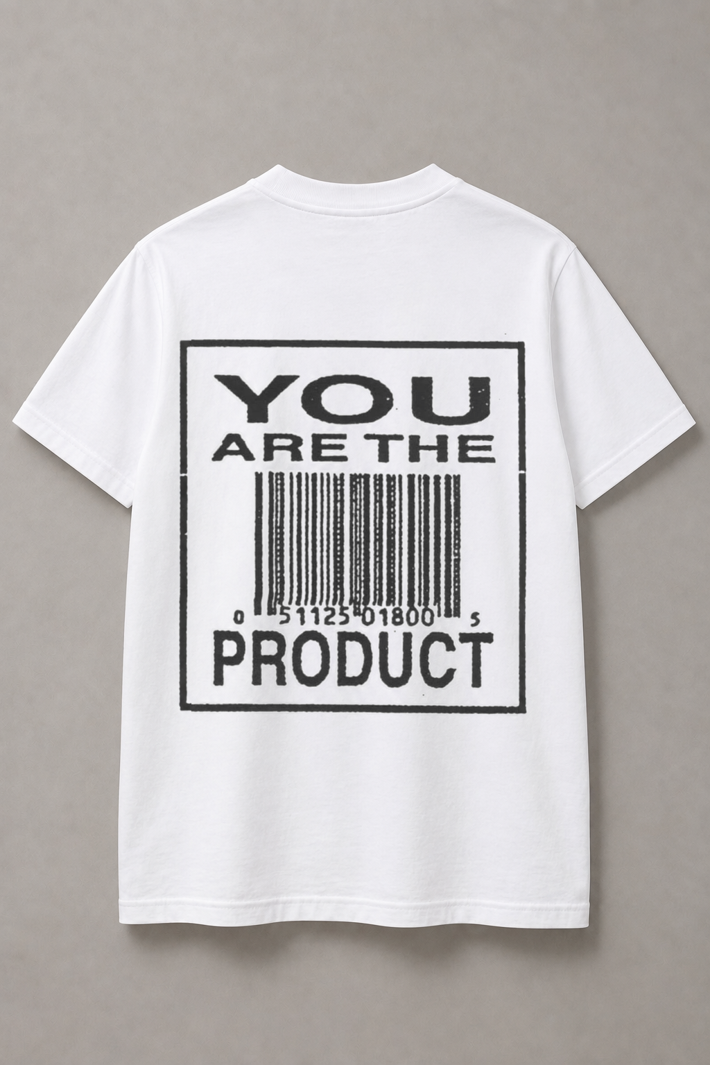 DSTRKT You Are the Product unisex basic beyaz tişört