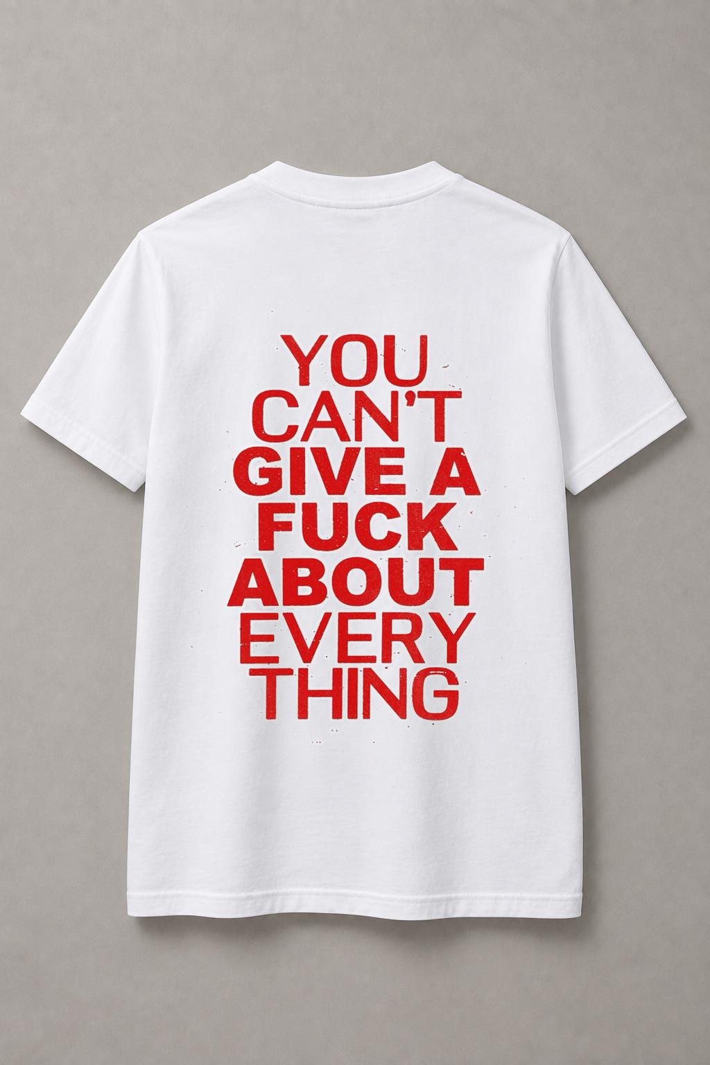 DSTRKT You Can’t Care About Everything unisex basic beyaz tişört
