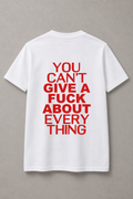 DSTRKT You Can’t Care About Everything unisex basic beyaz tişört