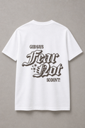 DSTRKT Fear Not unisex basic beyaz tişört