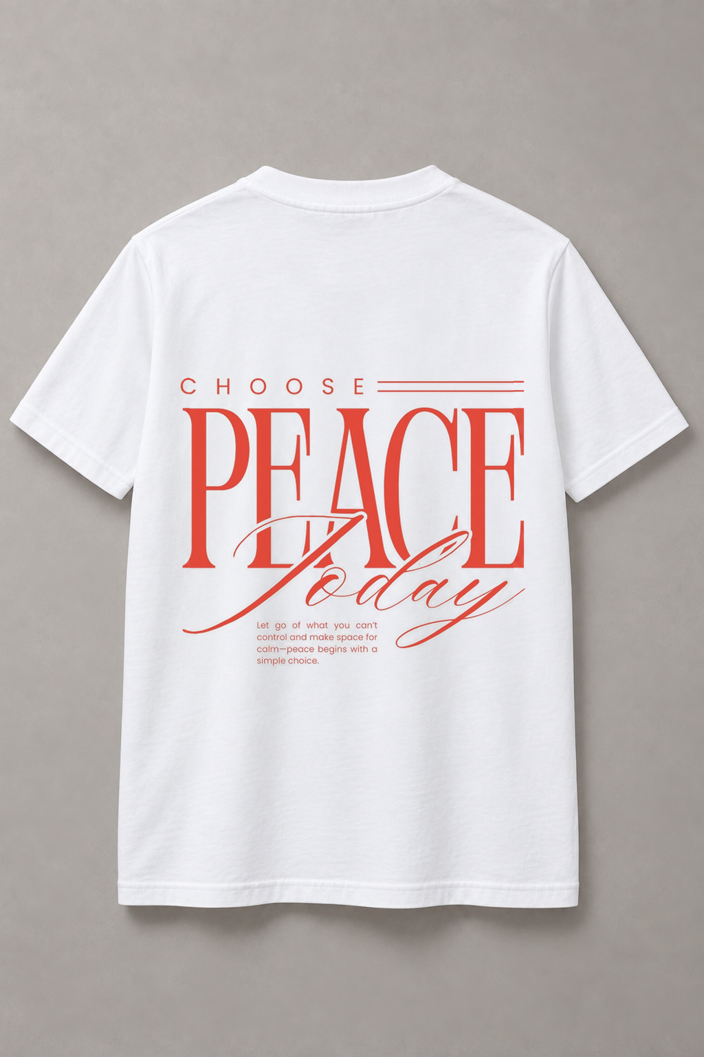 DSTRKT Choose Peace Today unisex basic beyaz tişört