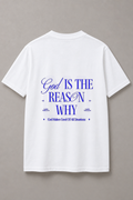 DSTRKT God Is the Reason Why unisex basic beyaz tişört