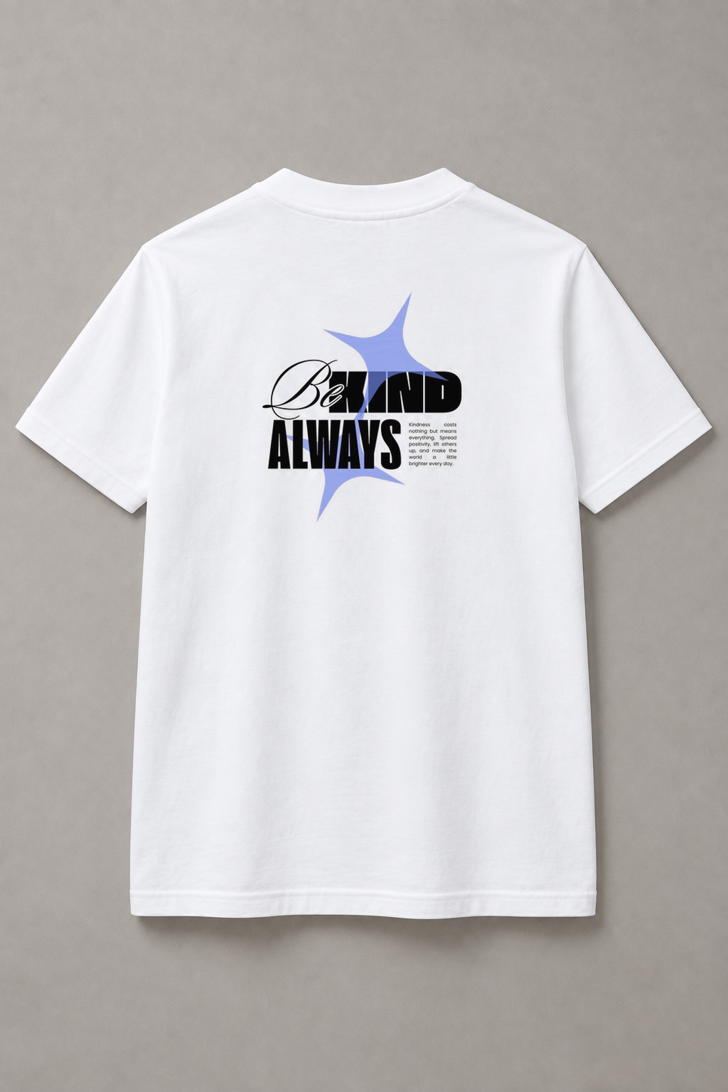 DSTRKT Be Kind Always unisex basic beyaz tişört
