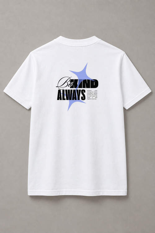 DSTRKT Be Kind Always unisex basic beyaz tişört
