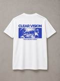 DSTRKT Clear Vision unisex basic beyaz tişört