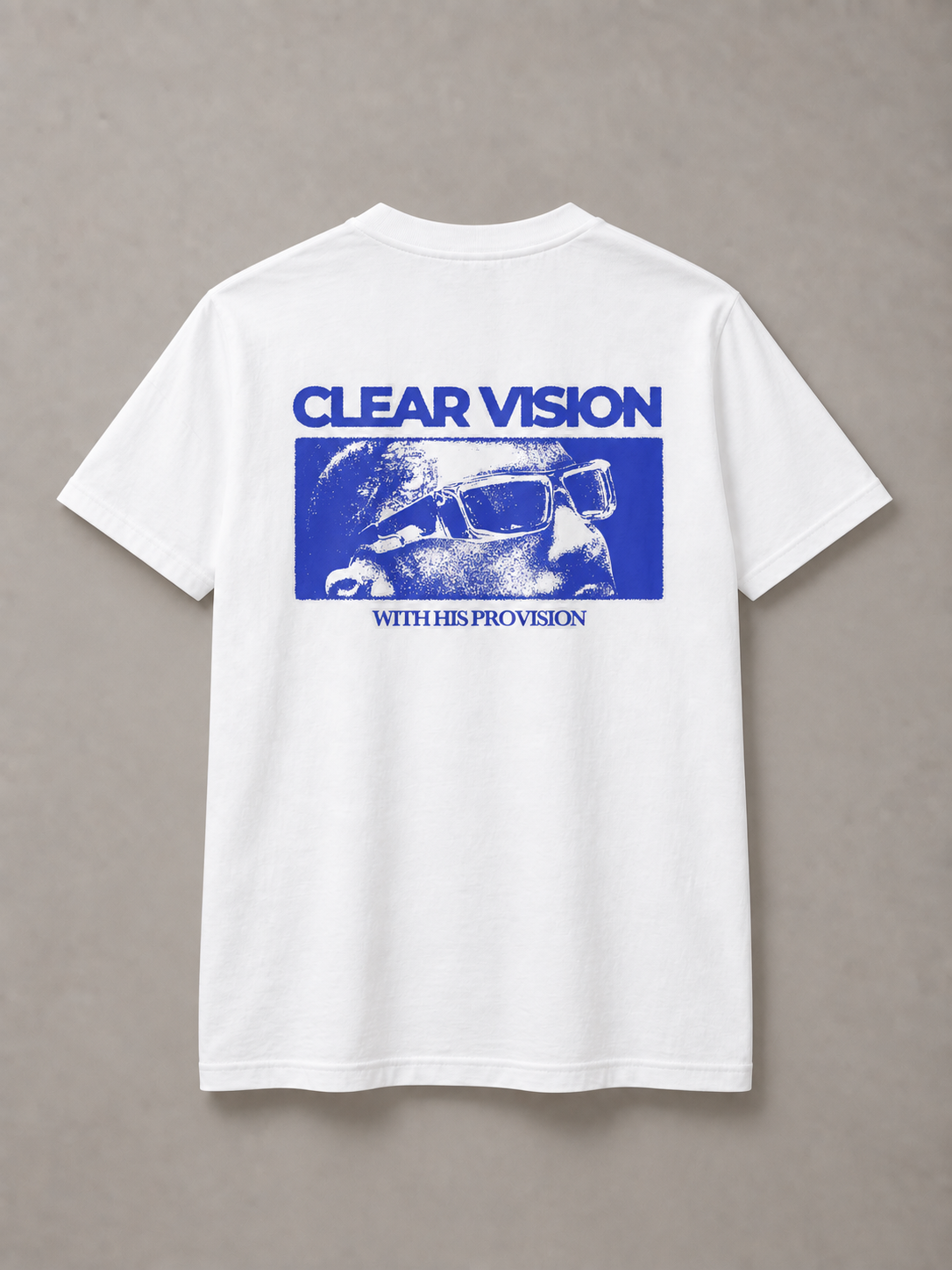 DSTRKT Clear Vision unisex basic beyaz tişört