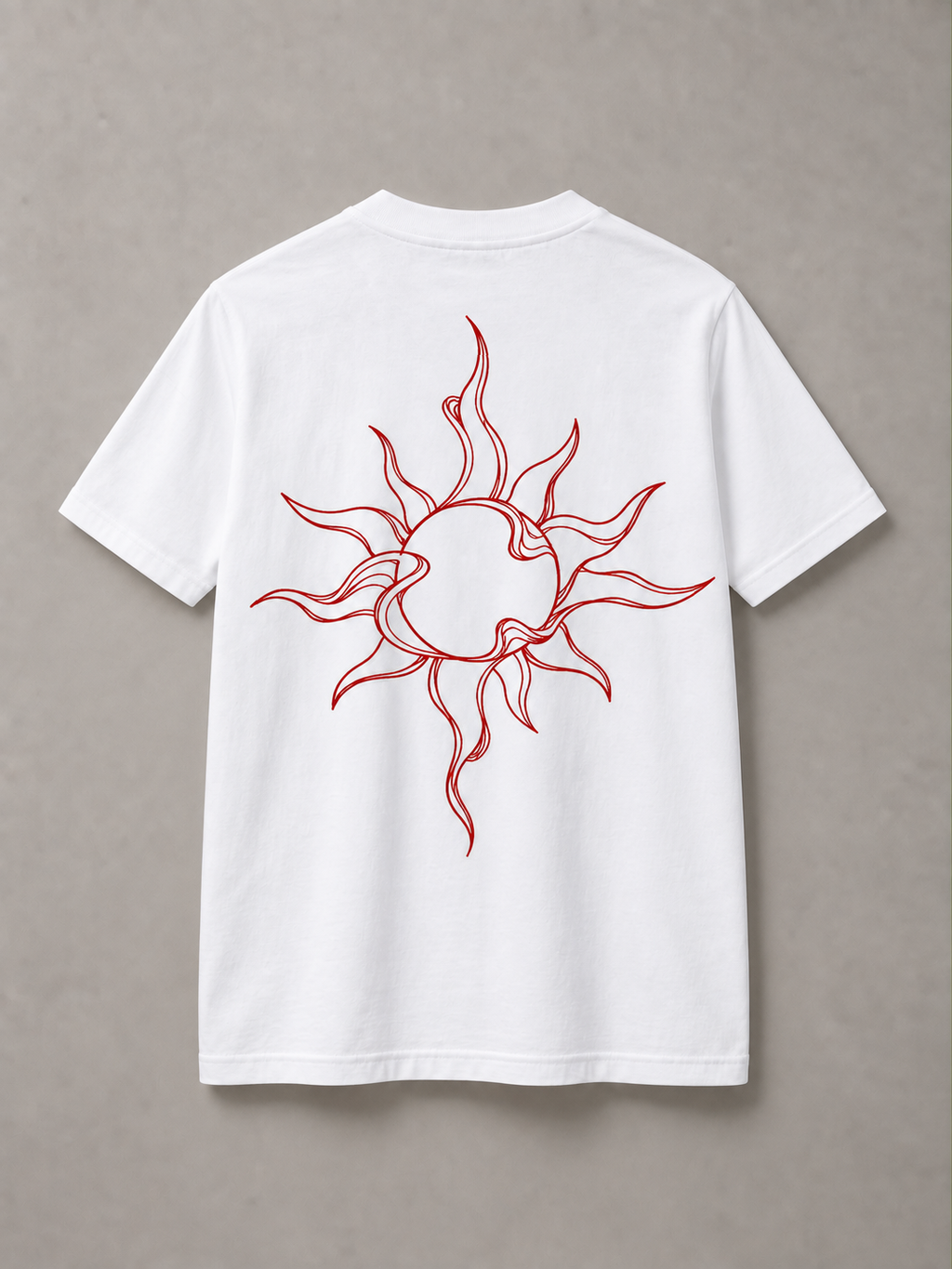 DSTRKT Sun unisex basic beyaz tişört