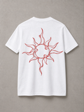 DSTRKT Sun unisex basic beyaz tişört