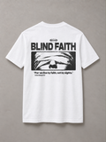 DSTRKT Blind Faith Graphic unisex basic beyaz tişört