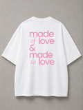 DSTRKT Made of Love Unisex Oversize Tişört