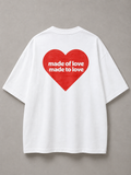 DSTRKT Heart Made of Love Unisex Oversize Tişört