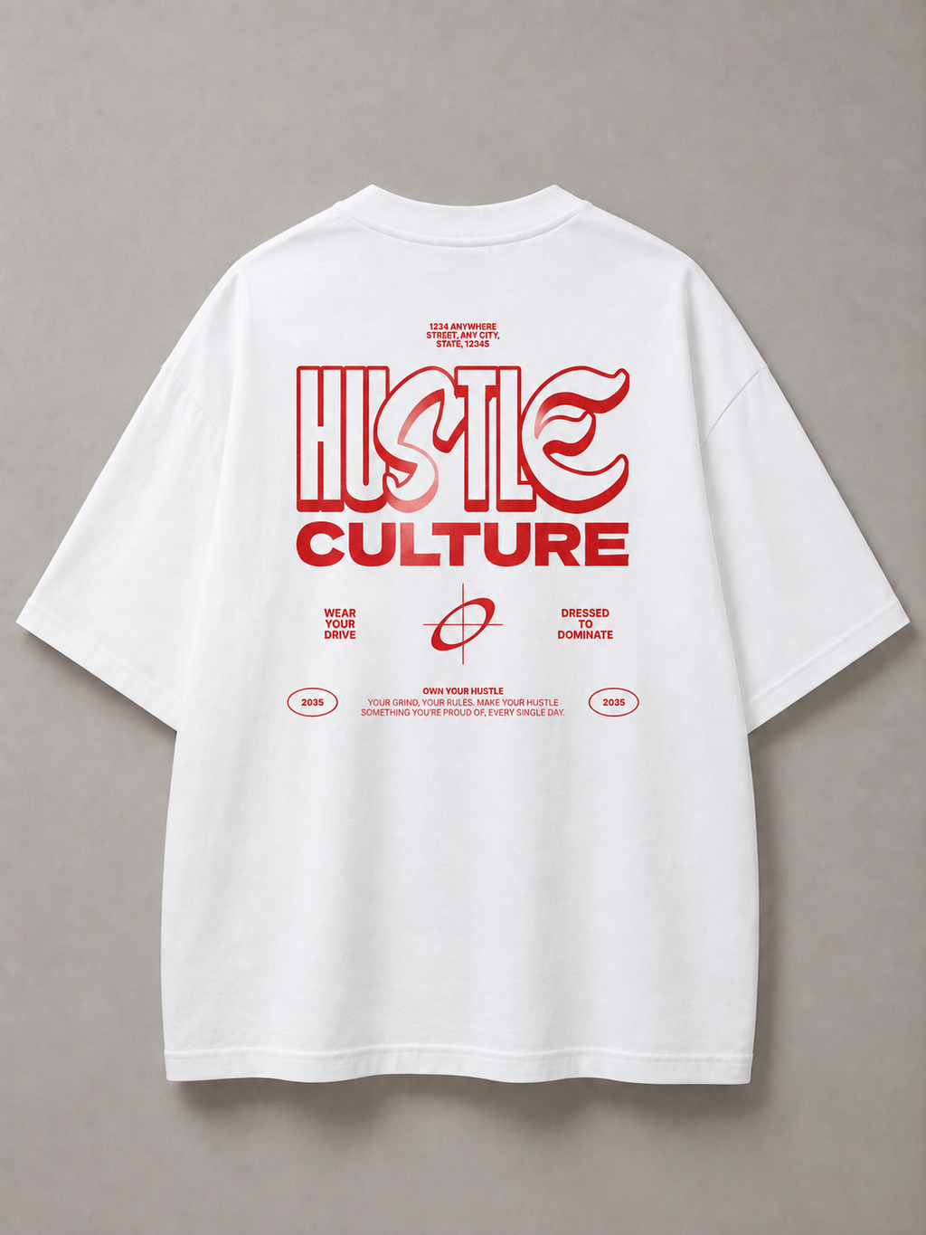 DSTRKT Hustle Culture Unisex Oversize Tişört